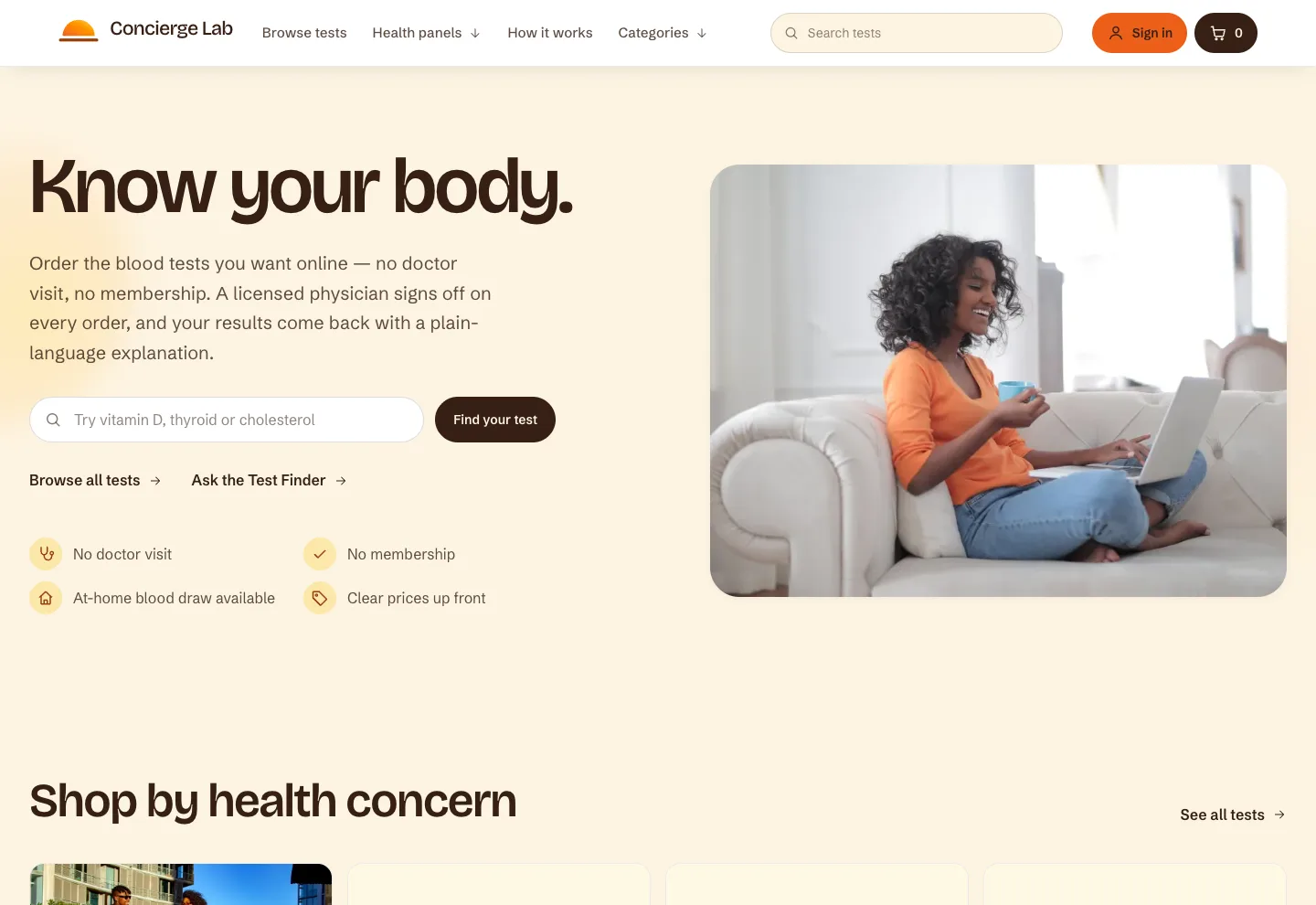 Concierge Lab website