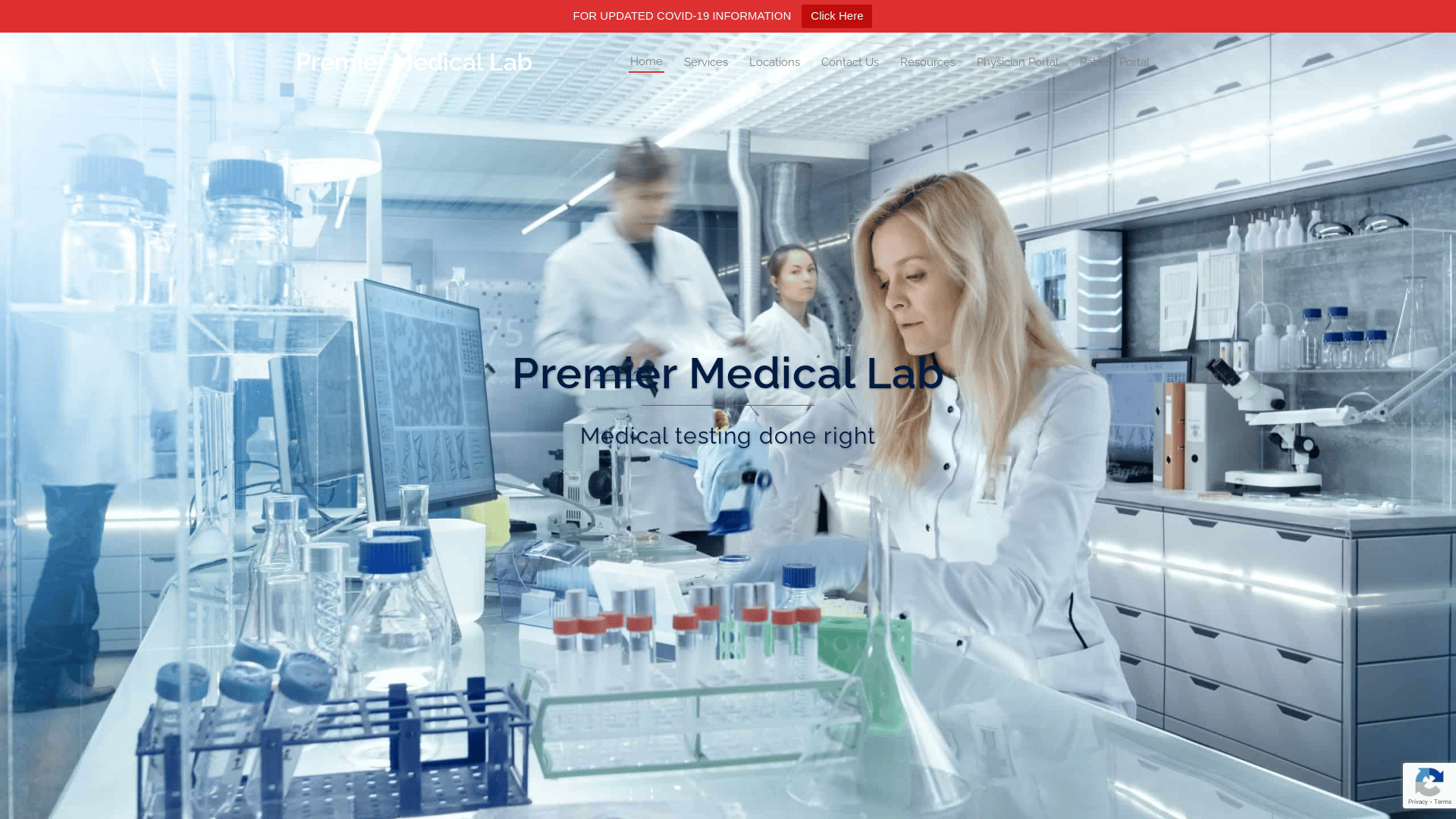 Premier Medical Lab Website by Gadya Media
